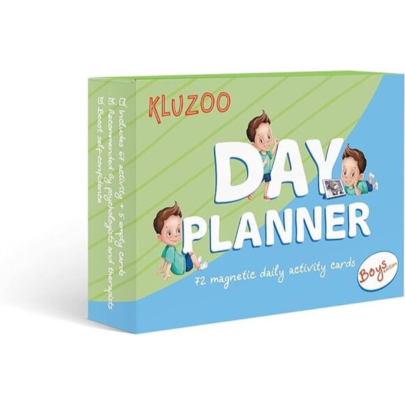 Kluzoo Day Planner 72 Magnetic Daily Activity Cards For Kids By Busy Board - Picture 1 of 5